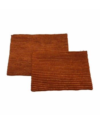 CARTERA RAFIA NARANJA 22X30 CM