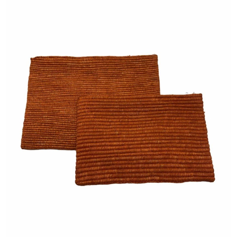 CARTERA RAFIA NARANJA 22X30 CM