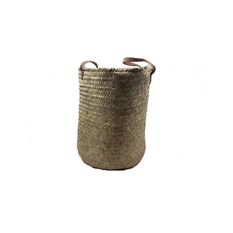 CAPAZO PALMA ASA CUERO D40X40 CM