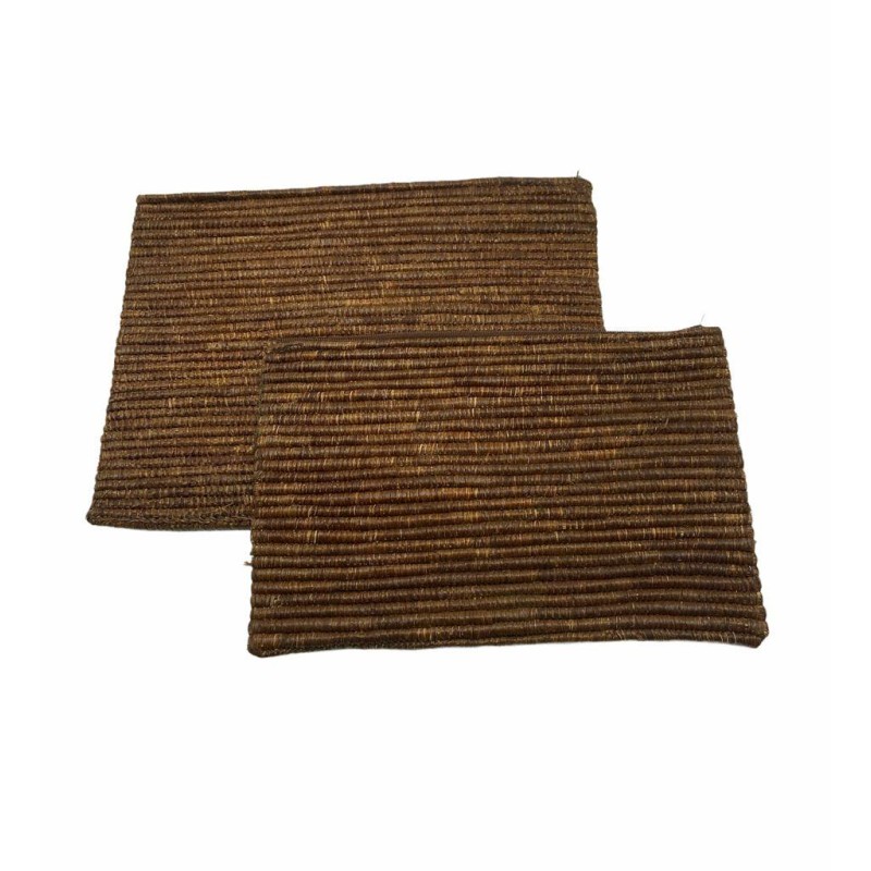 CARTERA RAFIA MARRÓN 22X30 CM