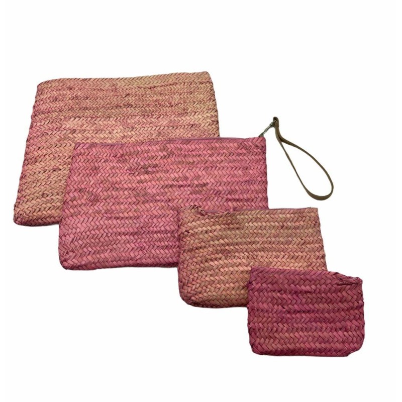 CARTERA PALMA ROSA M 20X13 CM