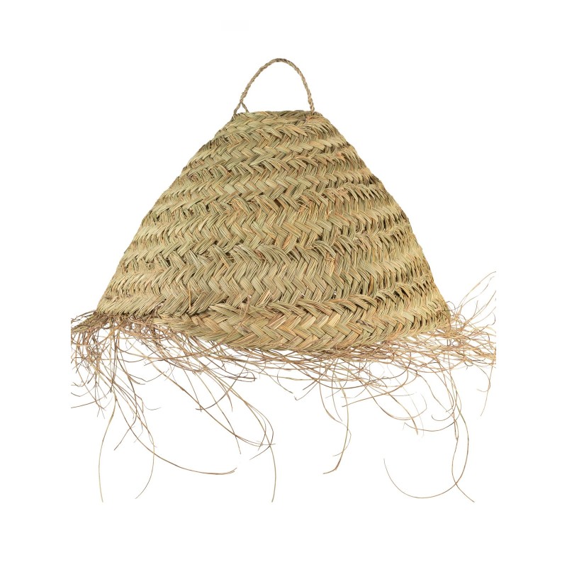 LÁMPARA ESPARTO REDONDA TUPIDA D60X40 CM