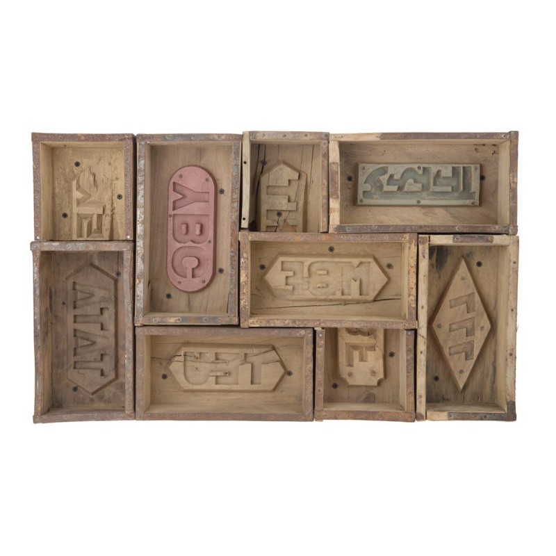 CAJÓN MOLDES LADRILLO MADERA 70X42X10CM