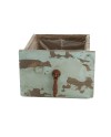 CAJÓN MADERA TIRADOR TURQUESA 16/14x14x11 CM