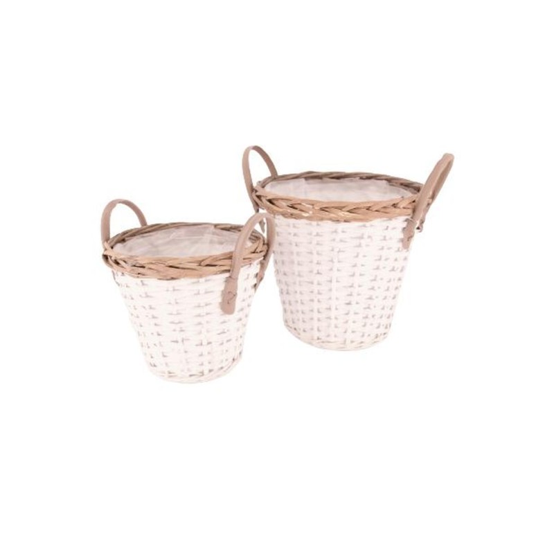 MACETERO MIMBRE SET2 Ø28X25CM