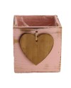 CAJÓN MADERA CORAZÓN ROSA 12X12X12 CM