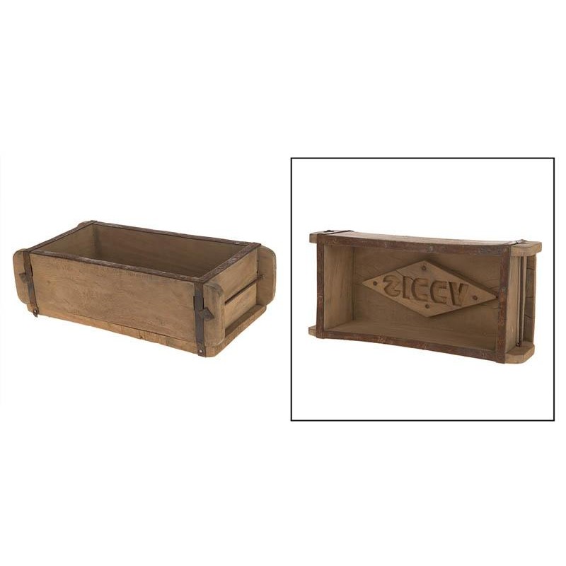 CAJÓN MOLDE LADRILLO MADERA 32X15X10CM