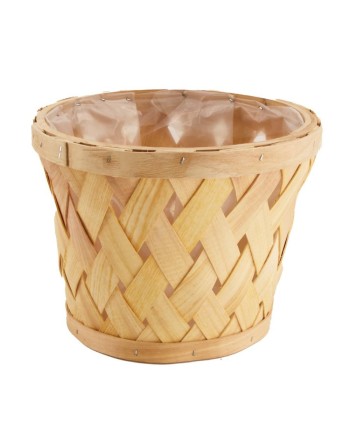 MACETERO MADERA REDONDO D22X17 CM