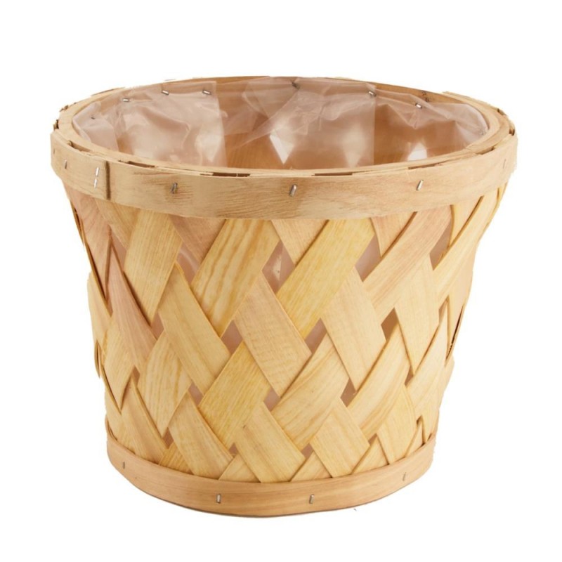 MACETERO MADERA REDONDO D22X17 CM