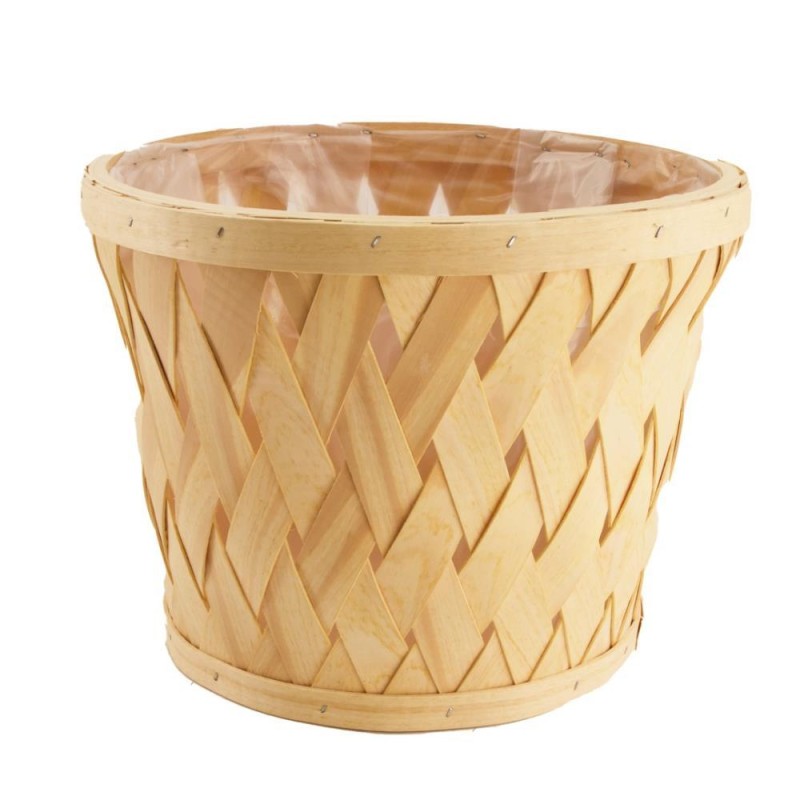 MACETERO MADERA REDONDO D29X22 CM