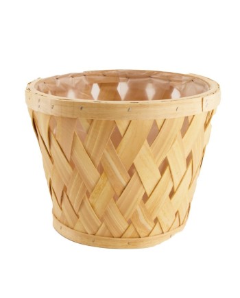 MACETERO MADERA REDONDO D26X20 CM