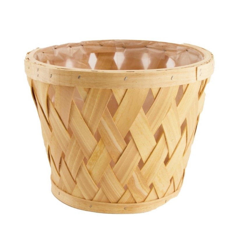 MACETERO MADERA REDONDO D26X20 CM