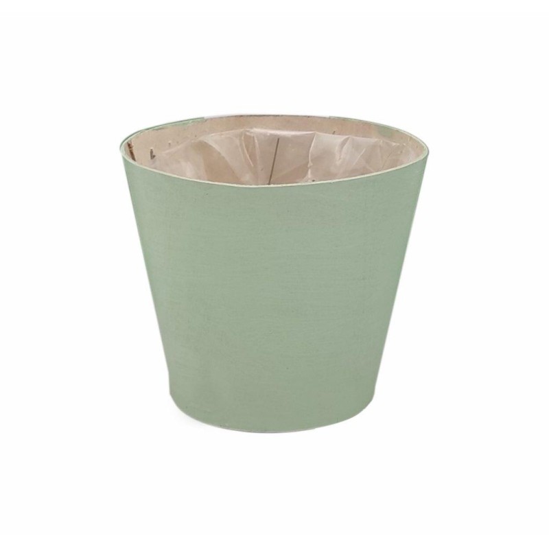 MACETERO MADERA D15X14 CM VERDE