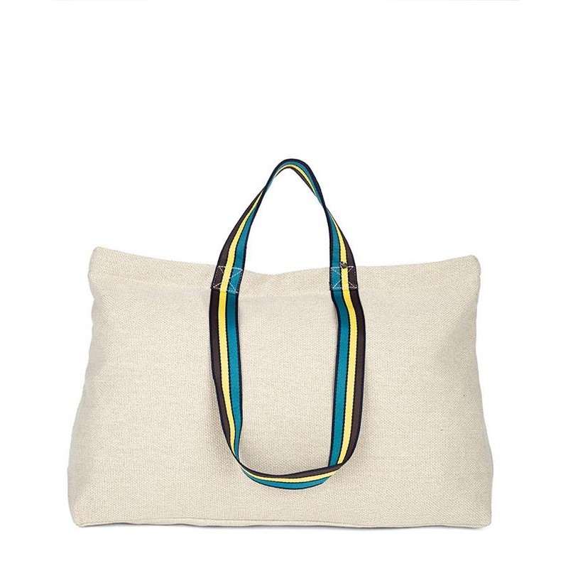 BOLSO ALGODÓN DOBLE ASA NATURAL 56X14X38 CM