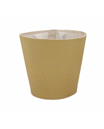 MACETERO MADERA D15X14 CM AMARILLO