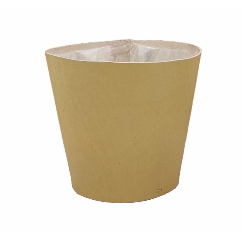 MACETERO MADERA D15X14 CM AMARILLO