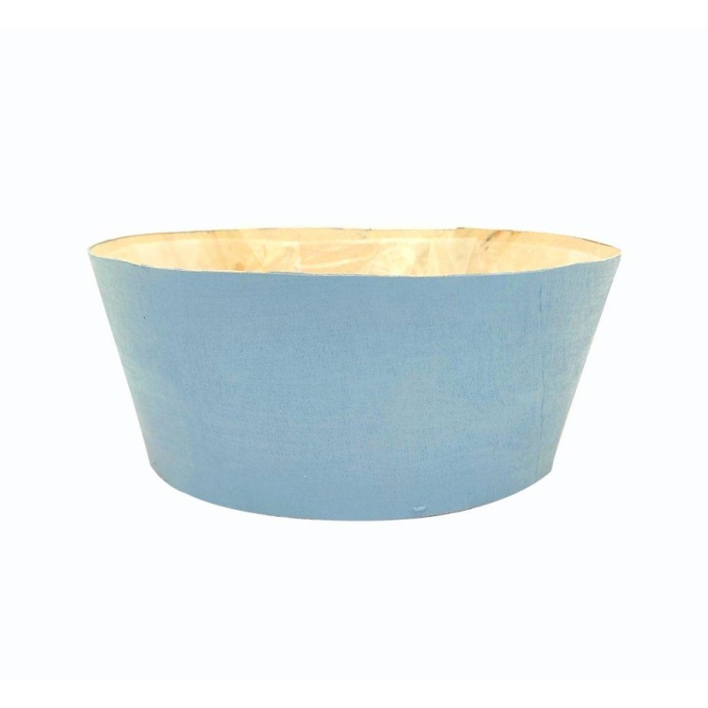 MACETERO MADERA D25X10 CM AZUL