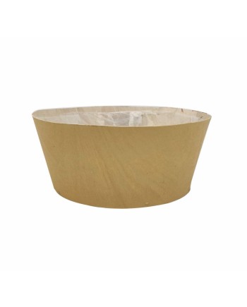 MACETERO MADERA D25X10 CM AMARILLO