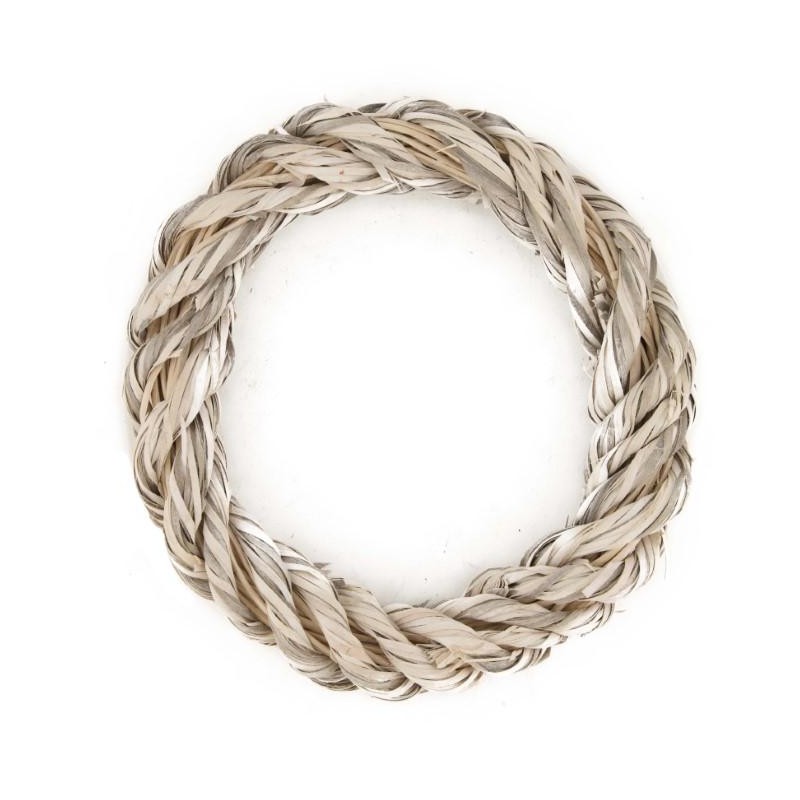 CORONA DE ÁLAMO BLANCO LAVADO Ø38x7.5cm