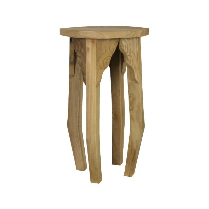 MESA MADERA TEKA Ø28x48cm