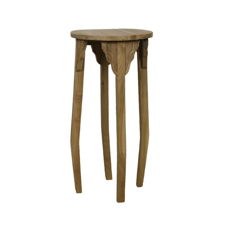 MESA MADERA TEKA  Ø38x78cm