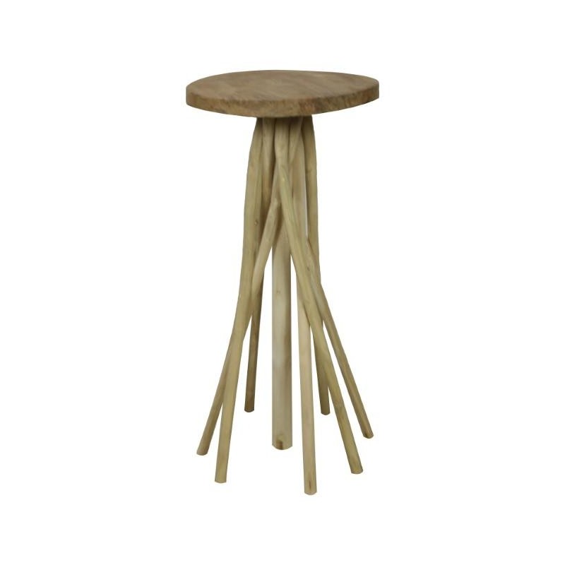 MESA MADERA TEKA Ø38x78cm