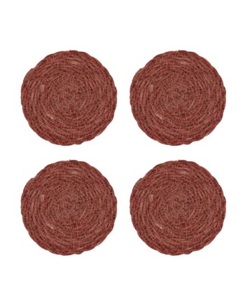 POSA VASOS SEAGRASS ROSA Ø13x2 CM 4 PZS