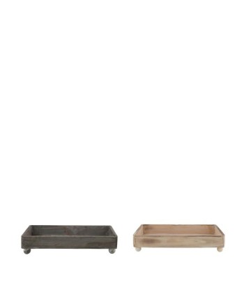 BANDEJA MADERA PIES 38x18x8cm UNIDAD