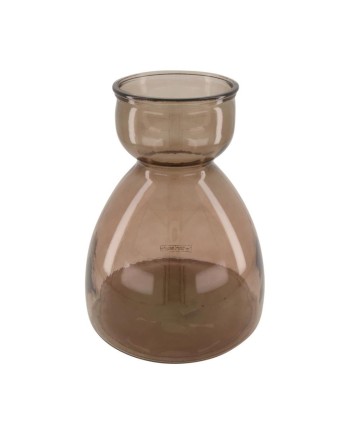 JARRÓN CRISTAL RECICLADO BEIGE Ø27x34cm