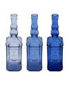 BOTELLA CRISTAL RECICLADO AZULES UNIDAD Ø7x27cm