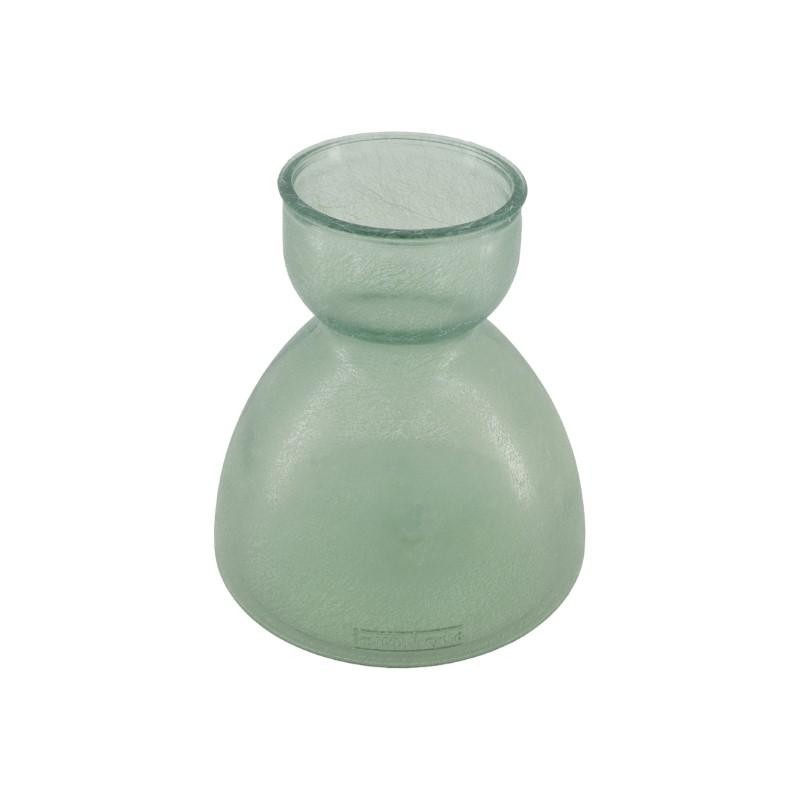 JARRÓN CRISTAL RECICLADO BLANQUEADO Ø21.5x23cm