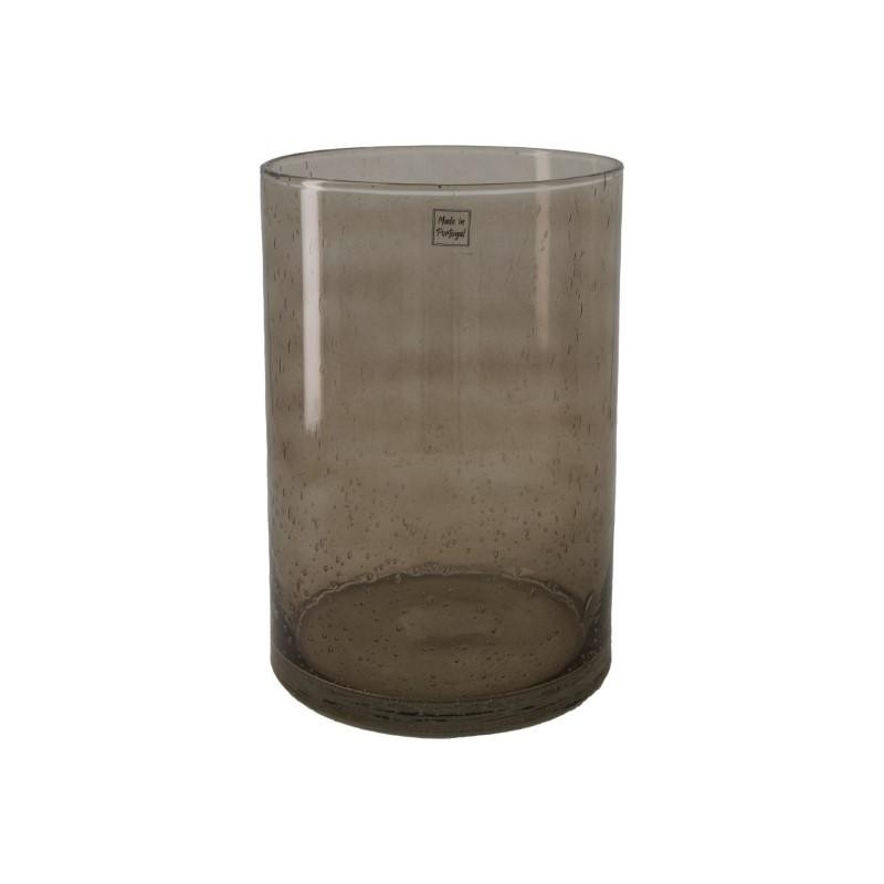 JARRÓN CRISTAL TAUPE Ø19x27cm