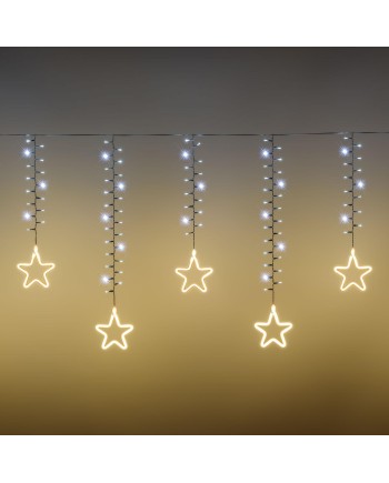 GUIRNALDA ESTRELLAS LED CON EFECTOS 360X70 CM