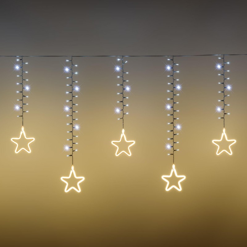 GUIRNALDA ESTRELLAS LED CON EFECTOS 360X70 CM