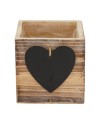 CAJÓN MADERA CORAZÓN PIZARRA 9.5X9.5X9.5 CM