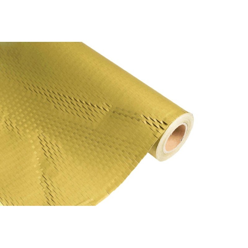 PAPEL ENVOLVER CALADO DORADO 0.50X23 MT
