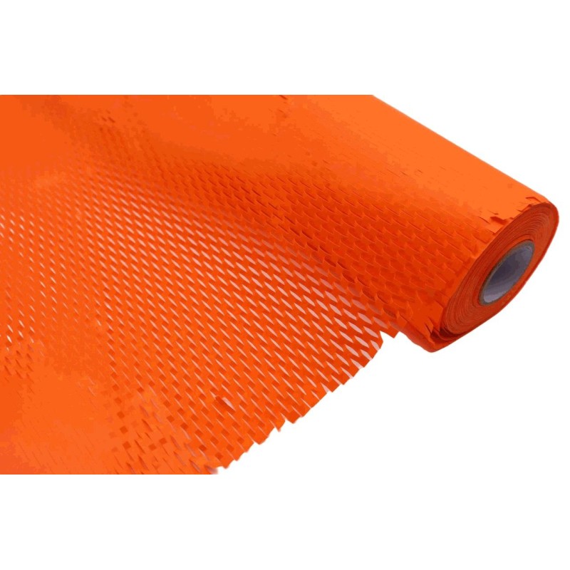 PAPEL ENVOLVER CALADO NARANJA 0.50X46 MT