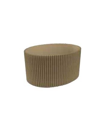 CAJA CARTÓN ONDULADO OVALADA KRAFT 17.8X25X14 CM