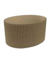 CAJA CARTÓN ONDULADO OVALADA KRAFT 17.8X25X14 CM