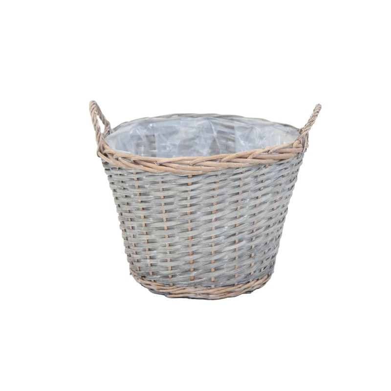 CESTA MIMBRE GRIS REDONDA D39X30 CM