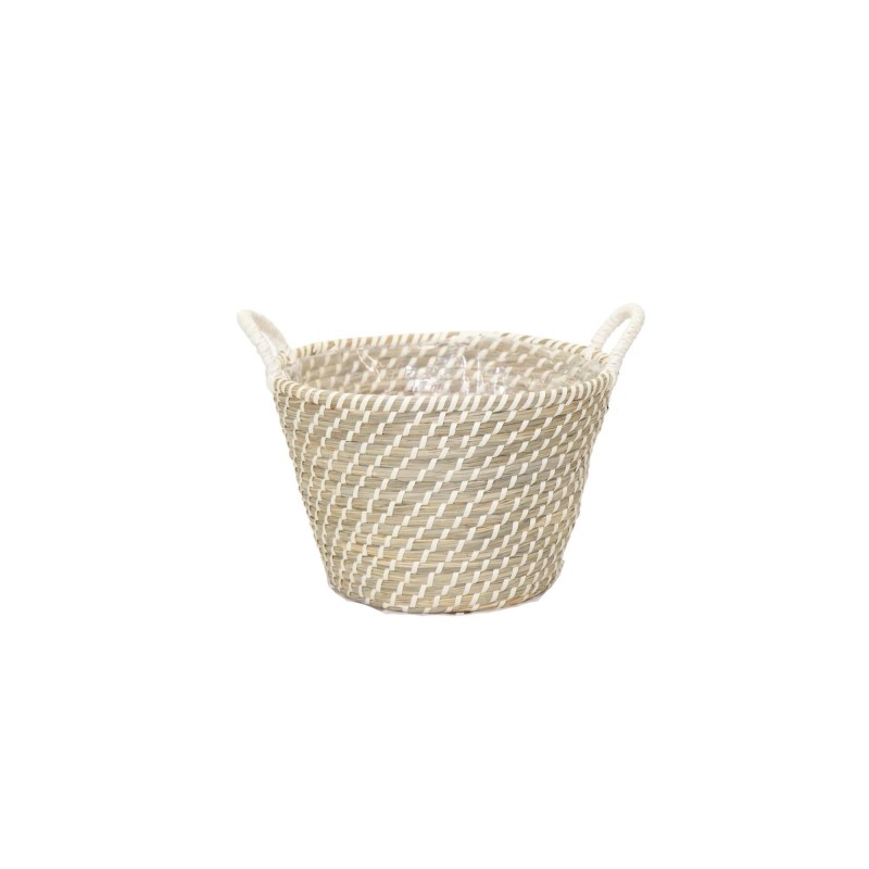 CESTA BANJUL BLANCA D39X27 CM