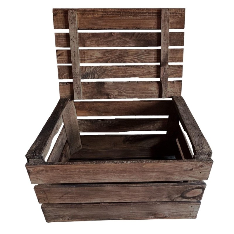 CAJA MADERA VINTAGE CON TAPA 50X33,5X30 CM