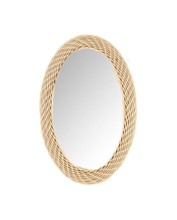 ESPEJO OVAL MIMBRE 58x38x3cm