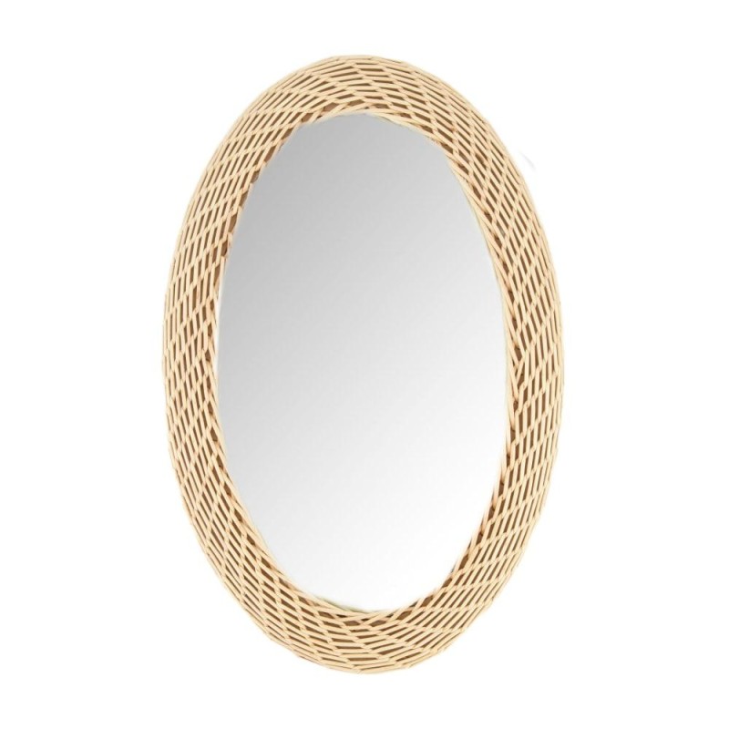 ESPEJO OVAL MIMBRE 58x38x3cm