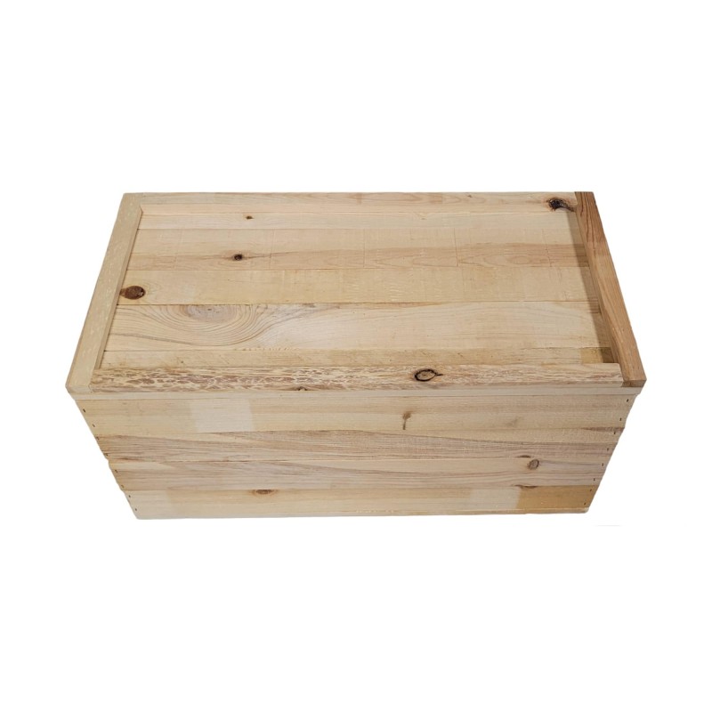 BAÚL MADERA PINO NATURAL 60X30X30 CM