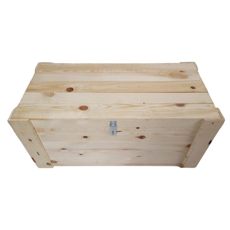 BAÚL MADERA PINO NATURAL 80X40X40 CM