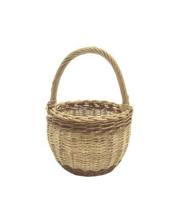 CESTA HUEVERA MIMBRE BICOLOR D25X18/32 CM
