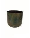 MACETERO METAL ORO Y VERDE D28X25 CM