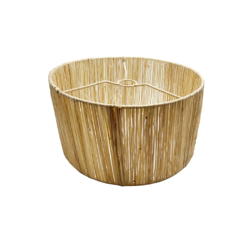 LÁMPARA RAFIA REDONDA D50X27 CM