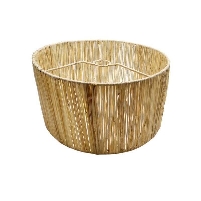 LÁMPARA RAFIA REDONDA D55X29 CM